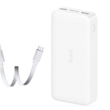 پاوربانک شیائومی مدل Redmi ظرفیت 20000 میلی آمپرساعت به همراه کابل تبدیل microUSB